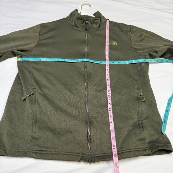 The North Face Texture Cap Rock Fleece Jacket Men’s Large Green EUC - Picture 7 of 9